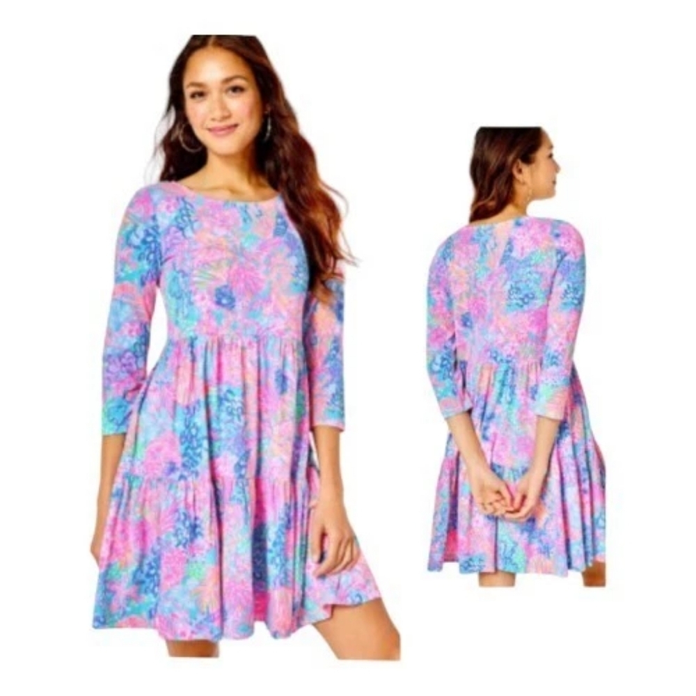 Lilly Pulitzer Geanna Swing in Multi Splendor in the Sand Dress Size M
